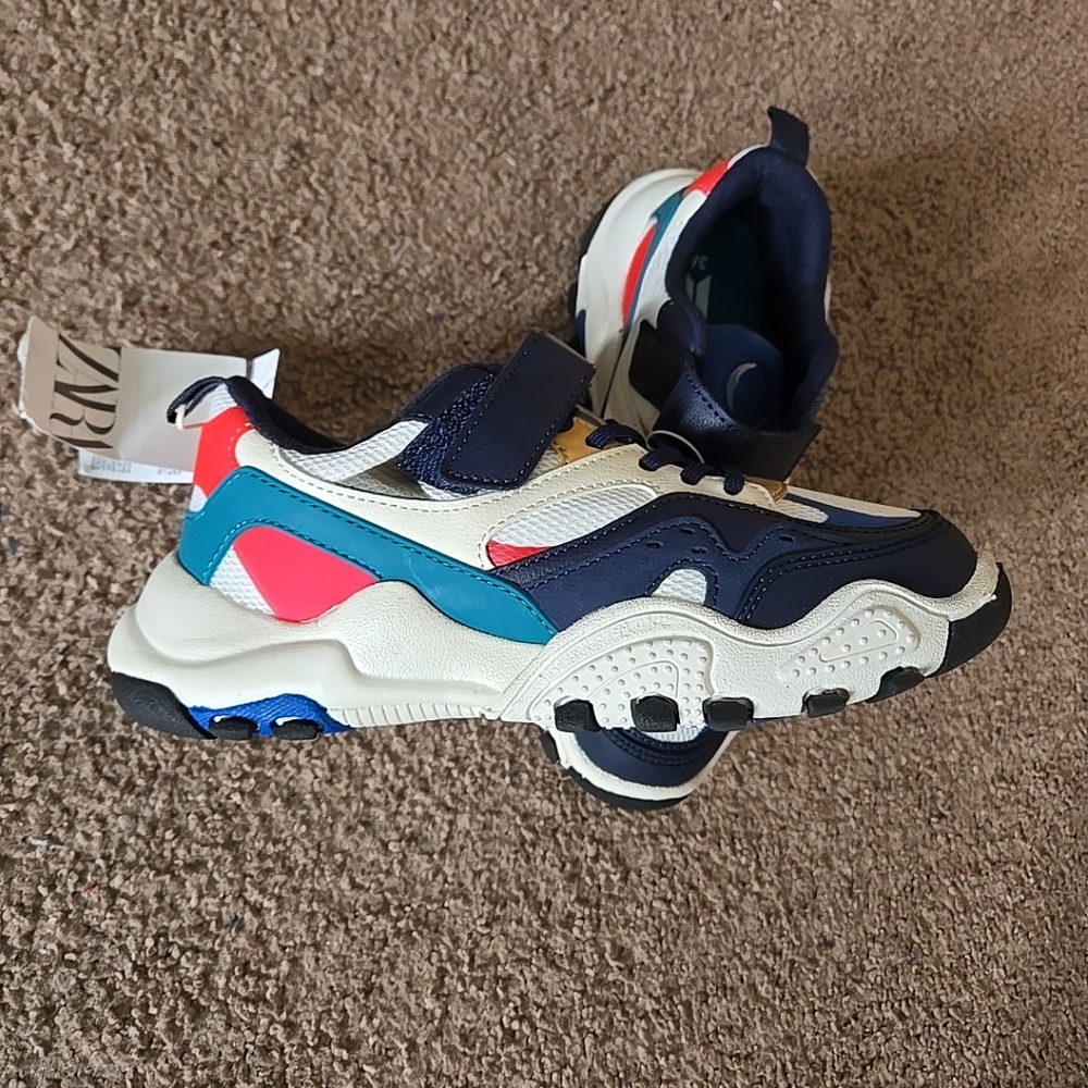Zara Kids Sneakers in Navy, White, and Yellow
